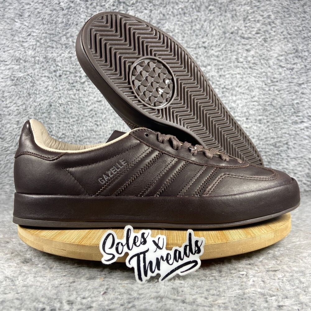 Adidas Original Gazelle Indoor Luxe Pack Leather Size 8.5 Men Dark Brown JH5414